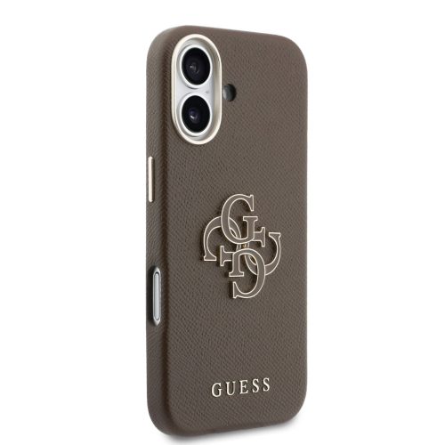 Guess PU Resin Logo tok, iPhone 17 - barna