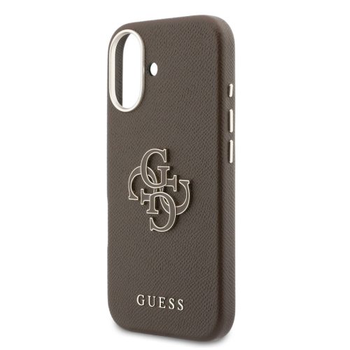 Guess PU Resin Logo tok, iPhone 17 - barna