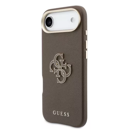 Guess PU Resin Logo tok, iPhone Air - barna