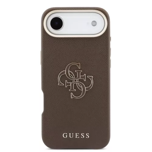 Guess PU Resin Logo tok, iPhone Air - barna