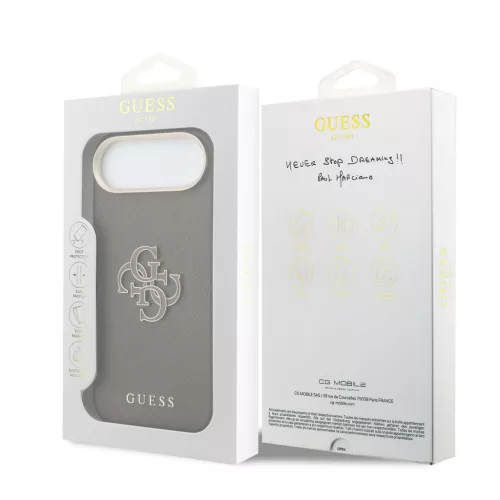 Guess PU Resin Logo tok, iPhone Air - barna