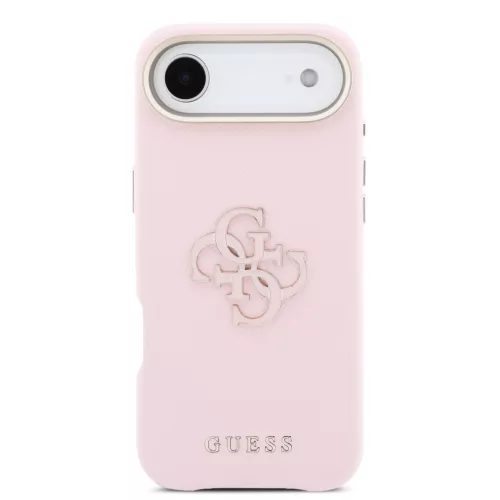 Guess PU Resin Logo tok, iPhone Air - rózsaszín - 