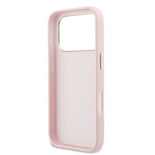 Guess PU Resin Logo tok, iPhone 17 Pro - rózsaszín