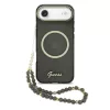 Guess IML Glitter Script Strap MagSafe tok iPhone Air - fekete