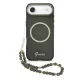 Guess IML Glitter Script Strap MagSafe tok iPhone Air - fekete