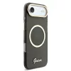 Guess IML Glitter Script Strap MagSafe tok iPhone Air - fekete