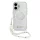 Guess IML Glitter Script Strap MagSafe tok iPhone 17 - átlátszó