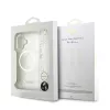 Guess IML Glitter Script Strap MagSafe tok iPhone 17 - átlátszó