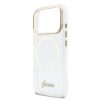 Guess IML Glitter Script Strap MagSafe tok iPhone 17 Pro - átlátszó