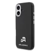 Karl Lagerfeld PU Karl and Choupette Heads Pins MagSafe tok Apple iPhone 17 készülékhez – Fekete
