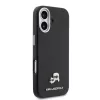 Karl Lagerfeld PU Karl and Choupette Heads Pins MagSafe tok Apple iPhone 17 készülékhez – Fekete