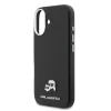 Karl Lagerfeld PU Karl and Choupette Heads Pins MagSafe tok Apple iPhone 17 készülékhez – Fekete
