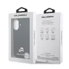 Karl Lagerfeld PU Karl and Choupette Heads Pins MagSafe tok Apple iPhone 17 készülékhez – Fekete