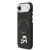 Karl Lagerfeld PU Karl and Choupette Heads Pins MagSafe tok Apple iPhone Air készülékhez – Fekete