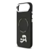 Karl Lagerfeld PU Karl and Choupette Heads Pins MagSafe tok Apple iPhone Air készülékhez – Fekete