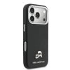 Karl Lagerfeld PU Karl and Choupette Heads Pins MagSafe tok, iPhone 17 Pro - fekete