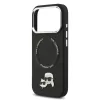 Karl Lagerfeld PU Karl and Choupette Heads Pins MagSafe tok Apple iPhone 17 Pro Max készülékhez – Fekete