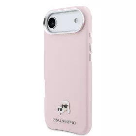   Karl Lagerfeld PU Karl & Choupette Pins MagSafe tok iPhone Air készülékhez – rózsaszín