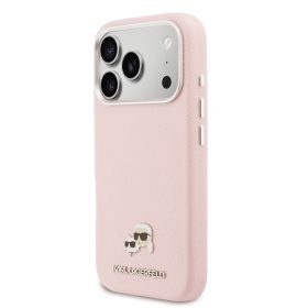   Karl Lagerfeld PU Karl & Choupette Pins MagSafe tok iPhone 17 Pro készülékhez – rózsaszín