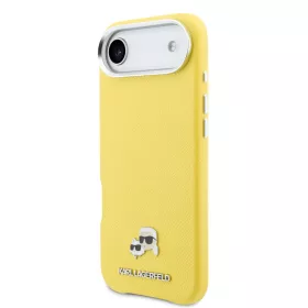   Karl Lagerfeld PU Karl & Choupette Pins MagSafe tok iPhone Air készülékhez – sárga