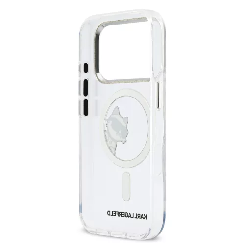 Karl Lagerfeld IML Choupette Peekaboo MagSafe tok Apple iPhone 17 Pro készülékhez – Átlátszó