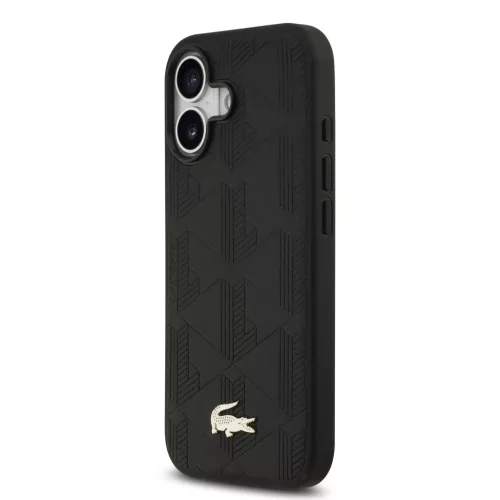 Lacoste Nomogramme Gold Logo MagSafe tok iPhone 17 - fekete