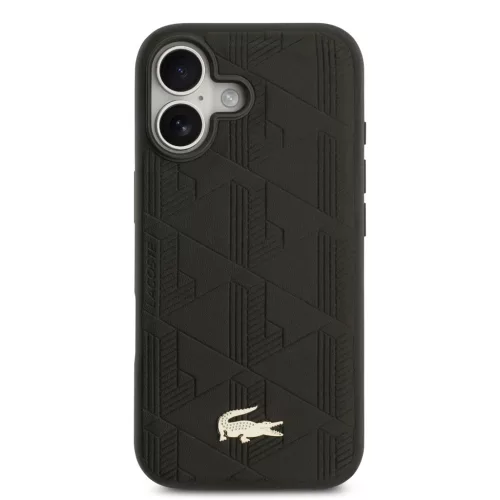 Lacoste Nomogramme Gold Logo MagSafe tok iPhone 17 - fekete