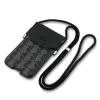 Lacoste PVC Blend Monogram Metal Logo XL telefontáska – Fekete