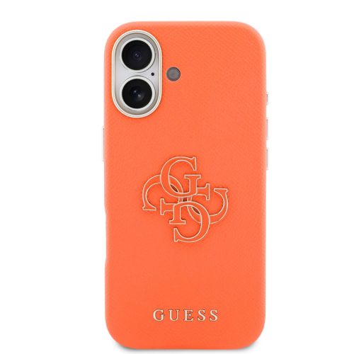 Guess PU Resin Logo tok, iPhone 17 - narancssárga