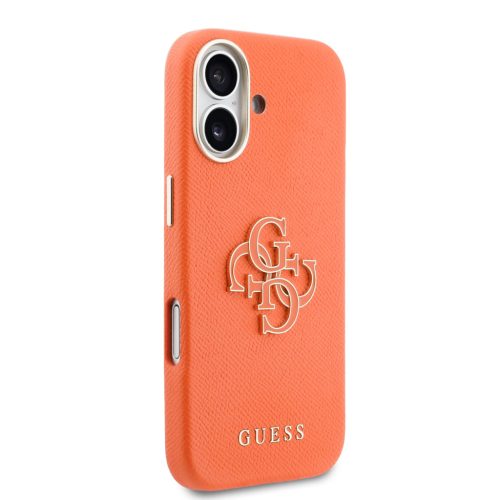 Guess PU Resin Logo tok, iPhone 17 - narancssárga