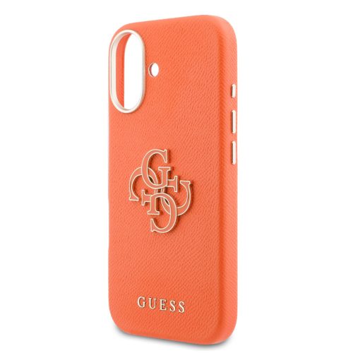 Guess PU Resin Logo tok, iPhone 17 - narancssárga