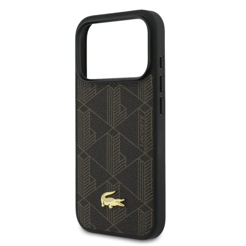 Lacoste PVC Blend MagSafe tok + pénztárca szett,  iPhone 17 Pro - barna