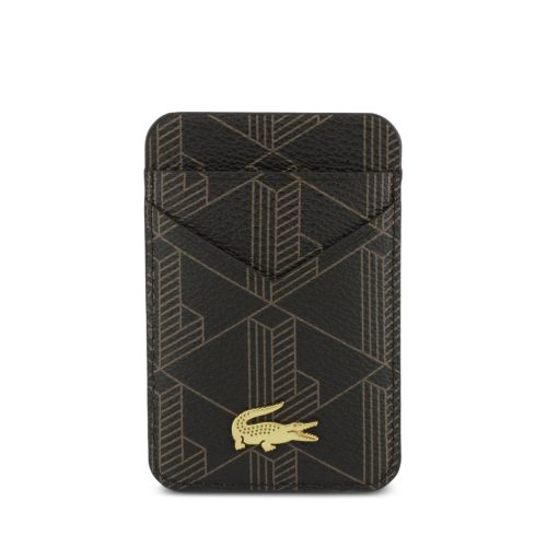 Lacoste PVC Blend MagSafe tok + pénztárca szett,  iPhone 17 Pro - barna