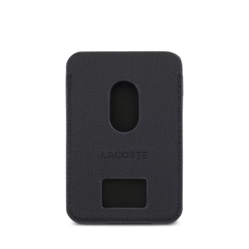 Lacoste PU Iconic Petit Pique MagSafe Pénztárca - sötétkék