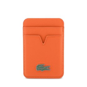  Lacoste PU Iconic Petit Pique MagSafe Pénztárca - narancs