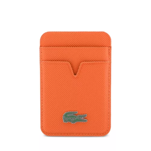  Lacoste PU Iconic Petit Pique MagSafe Pénztárca - narancs