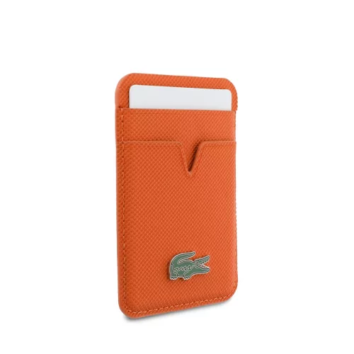  Lacoste PU Iconic Petit Pique MagSafe Pénztárca - narancs