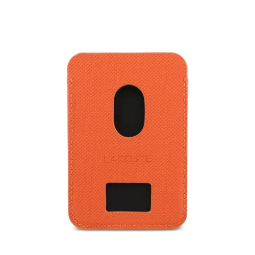  Lacoste PU Iconic Petit Pique MagSafe Pénztárca - narancs