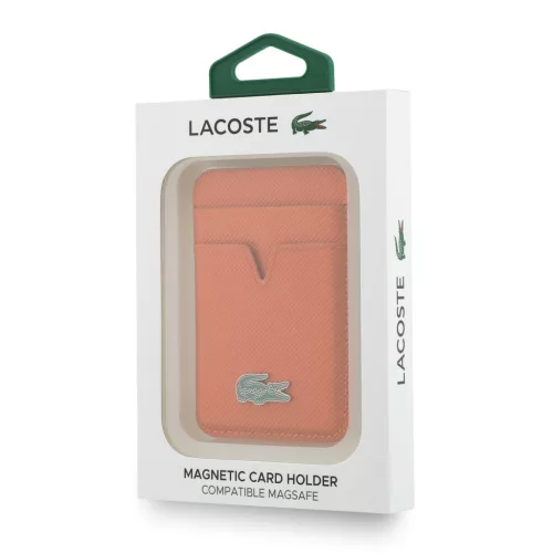 Lacoste PU Iconic Petit Pique MagSafe Pénztárca - narancs