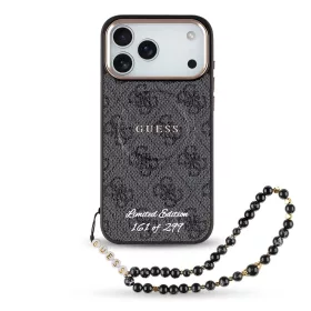   Guess PU 4G MagSafe Strap LIMITÁLT kiadás 299 tok, iPhone 17 Pro Max - fekete