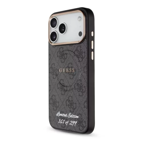 Guess PU 4G MagSafe Strap LIMITÁLT kiadás 299 tok, iPhone 17 Pro Max - fekete