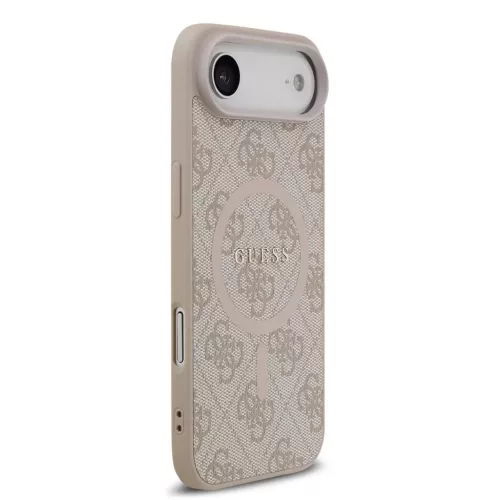 Guess PU Leather 4G Colored Ring MagSafe tok, iPhone Air - rózsaszín