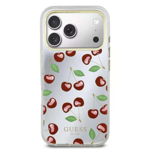 Guess PC/TPU Mirror Glitter Cherry MagSafe tok, iPhone 17 Pro