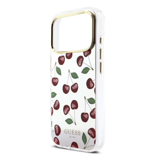 Guess PC/TPU Mirror Glitter Cherry MagSafe tok, iPhone 17 Pro