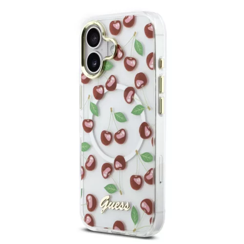 Guess IML Glitter Cherry MagSafe tok,  iPhone 17