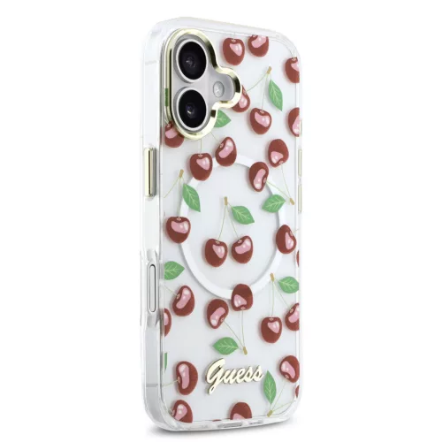 Guess IML Glitter Cherry MagSafe tok,  iPhone 17