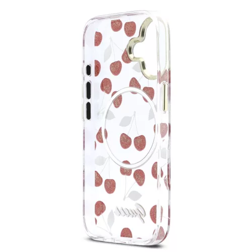 Guess IML Glitter Cherry MagSafe tok,  iPhone 17