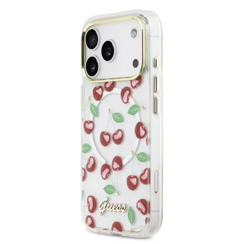  Guess IML Glitter Cherry MagSafe tok, iPhone 17 Pro