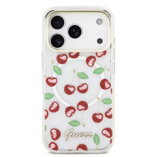  Guess IML Glitter Cherry MagSafe tok, iPhone 17 Pro