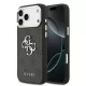 Guess PU 4G Metal Logo tok, iPhone 17 Pro Max - ezüst/fekete